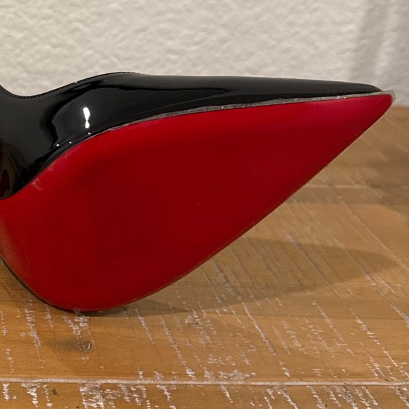 Christian Louboutin so Kate Black and Red Patent Heels - Picture 7 of 11